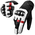 Carbon X Leather Motorcycle Riding Gloves - Knuckle Protection